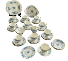 COALPORT REVELRY BONE CHINA 36 PIECE TEA SET FOR 10 PERSONS SH42