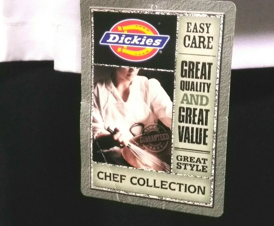 Dickies Unisex Classic Chef Coat Jacket 10 Button Long Sleeve White XL NWT - Image 4 of 4