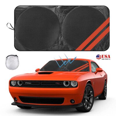 For 08-22 Dodge Challenger Car Windshield Sun Shade UV Block Front