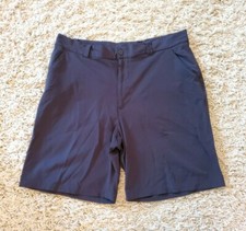 Under Armour Golf Mens Black Flat Front Athletic Golf Shorts Size 38