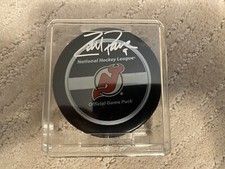 Zach Parise New Jersey Devils Game Model Puck Signed Steiner COA
