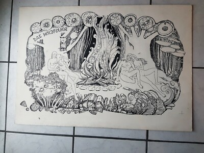  Comic Zeichnung (ein Panel 73x 51 cm ,Tusche,Pappakarton) 60 er Style