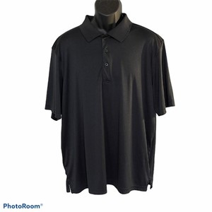 MENS GEORGE POLO SHIRT BLACK/BLK SIZE 2XL (50x52) 100% POLYESTER PRE-OWNED | eBay