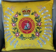The Royal Norfolk Regiment 1st Bn Colours cushion cover