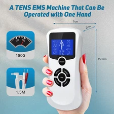 TENS Unit EMS Muscle Stimulator Full Body Electrotherapy OTC Device Dual Channel