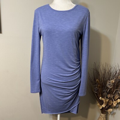 lavender long sleeve bodycon dress Designad by Af Women Clinched Waist Lined M off the shoulder on