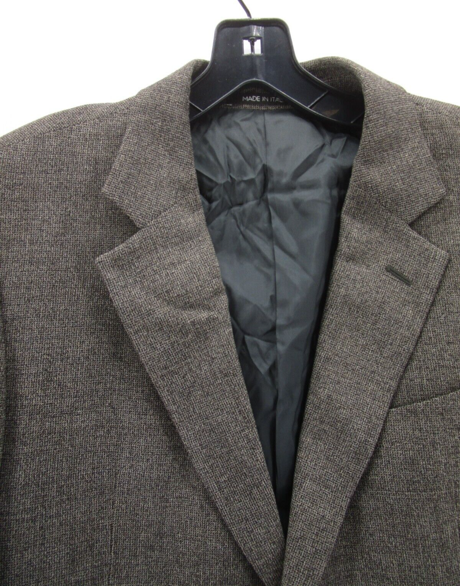 Armani Collezioni Blazer Men 40 Long Gray Sport Coat Tweed