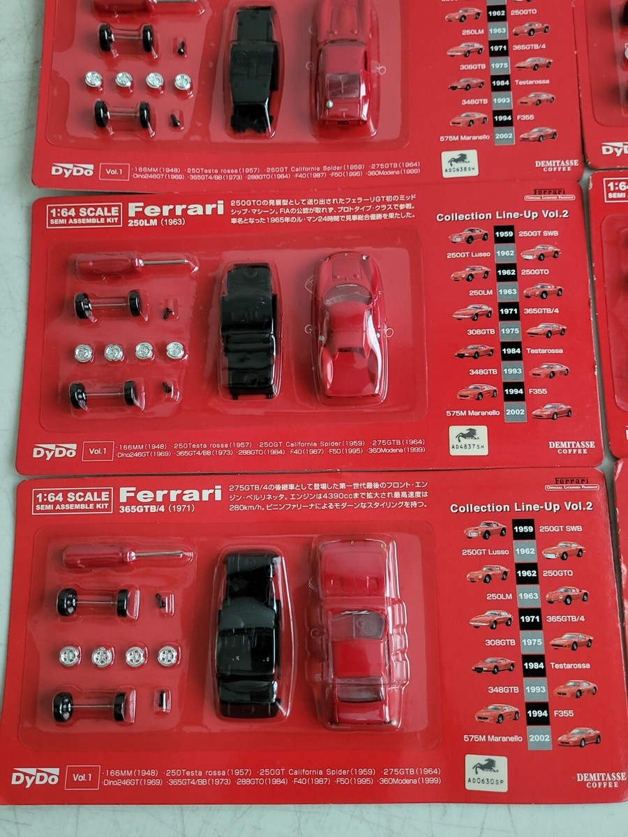 DyDo Kyosho 1/64 Vol.2 Complete Set of All 10 Ferrari 's Semi