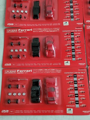 DyDo Kyosho 1/64 Vol.2 Complete Set of All 10 Ferrari 's Semi