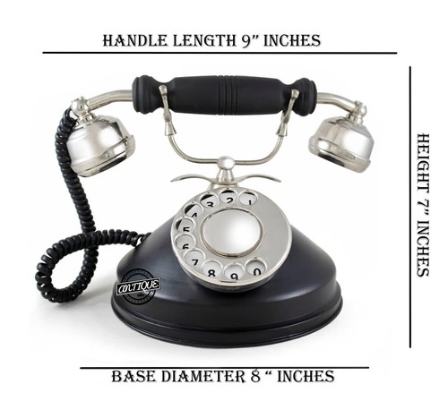 Victorian Old Rotary Vintage Telephone Antique Look Table Gifts (Only For Decor) - Afbeelding 4 van 9