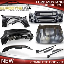 For 2015 2016 2017 Ford Mustang GT500 Styl Front Rear Bumper Hood Fender Spoiler