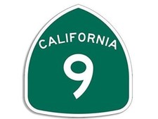 4" CALIFORNIA STATE ROUTE 9 SANTA CRUZ HELMET STICKER DECAL MADE IN USA
