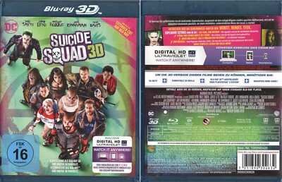 SUICIDE SQUAD --- 3D Blu-ray --- Kinofassung (3D) + Extended Cut (2D) --- 