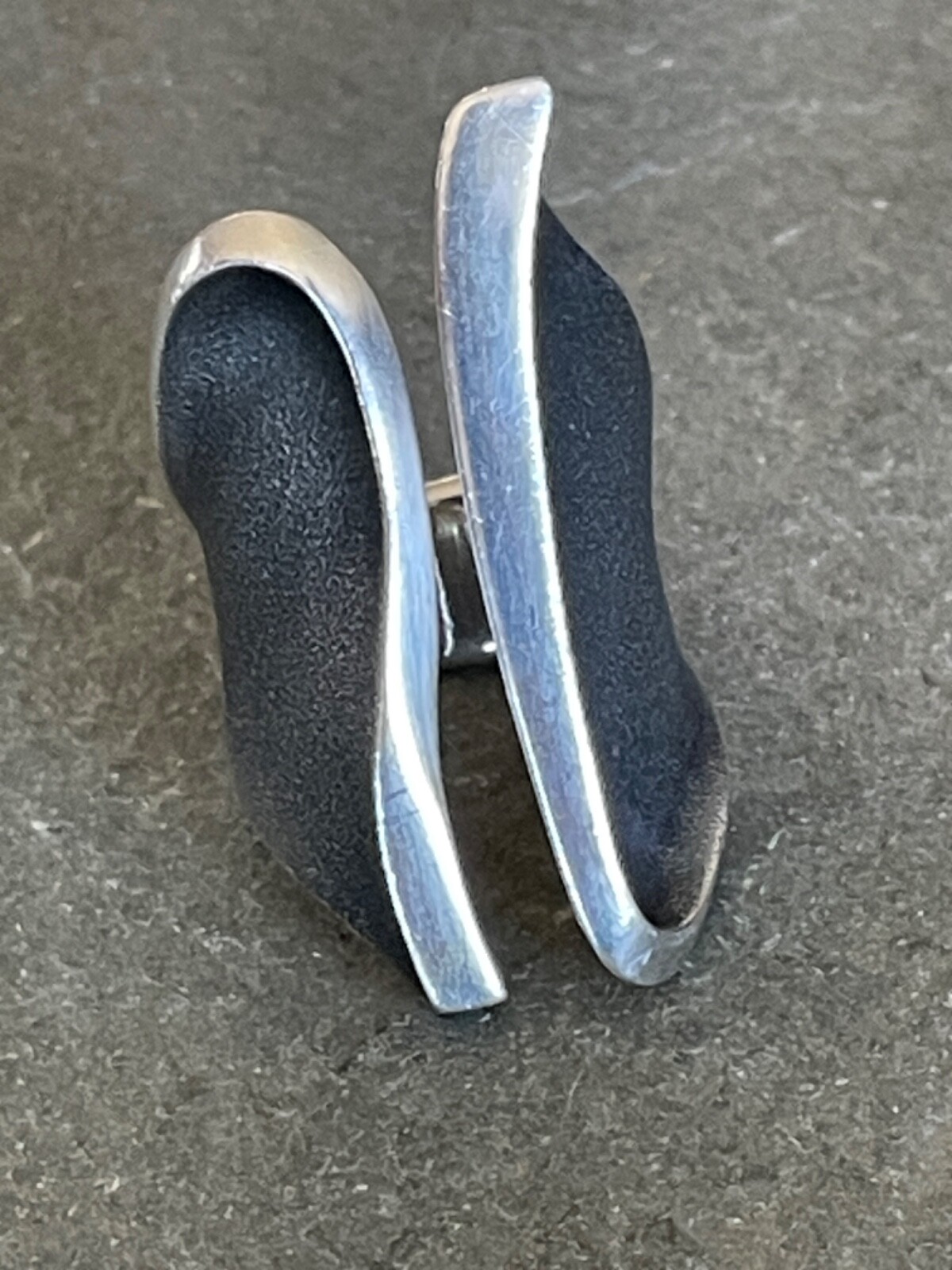 Heavy Bora Sterling Silver Statement Ring Size 8 - image 6