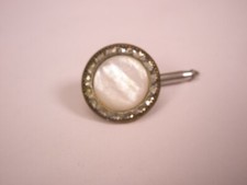 Single 1 5/8" Mother of Pearl Vintage Formal Shirt Stud set tux groom f16