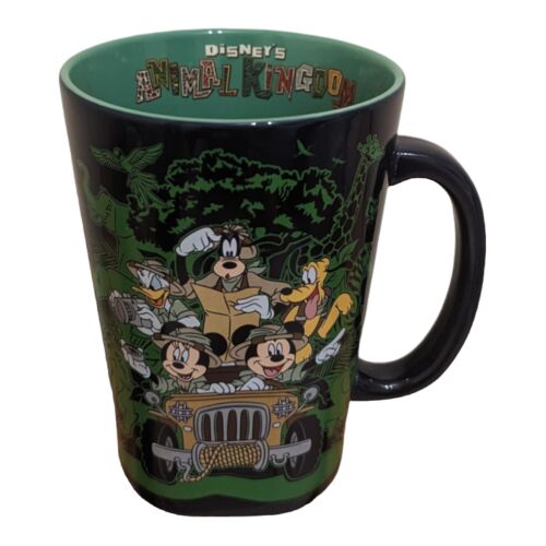 Disney's Animal Kingdom Latte Mug Mickey Mouse Donald Duck Goofy Cup Souvenir  - Picture 1 of 3