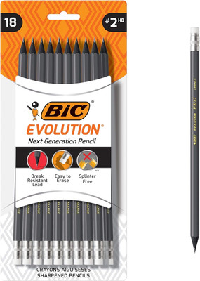 Evolution Cased Pencil, #2 Lead, Yellow Barrel, 24-Count (PGEYP241-BLK)