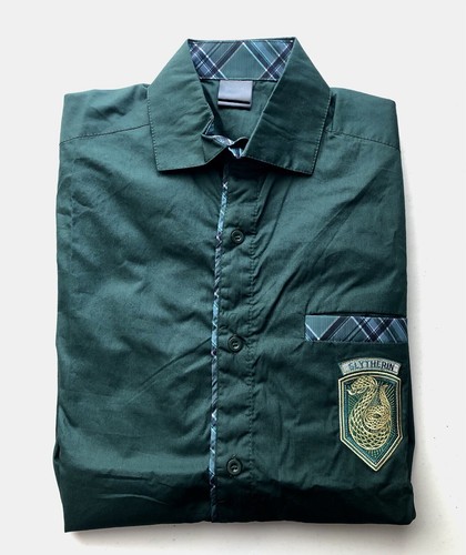 Universal Studios Harry Potter Shirt Slytherin Wappen Knopfleiste Kleid Shirt XS - Bild 4 von 7