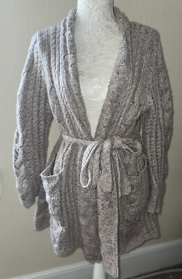The lemon collections wool grey/Beige robe/ cardigan