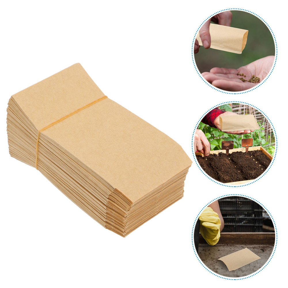 100 Pcs Bag Corn Pouch Storing Bags Rice Storage Paper Kraft Portable