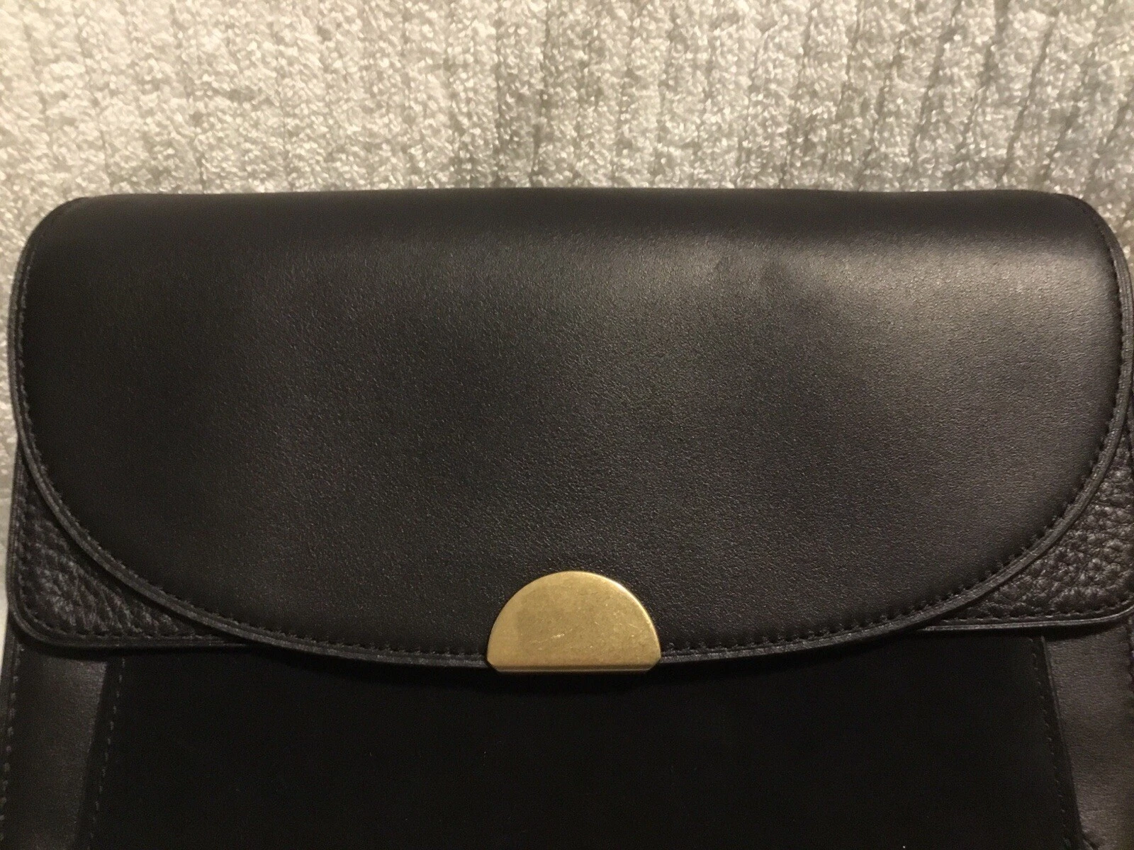 Borsa a tracolla Coach Dreamer in pelle mista nero oro #73547