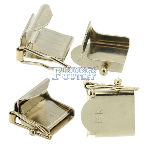 14K White Gold Box Lock Clasp Male & Female Figure 8 Complete Set ALL SIZES USA - Picture 28 of 42