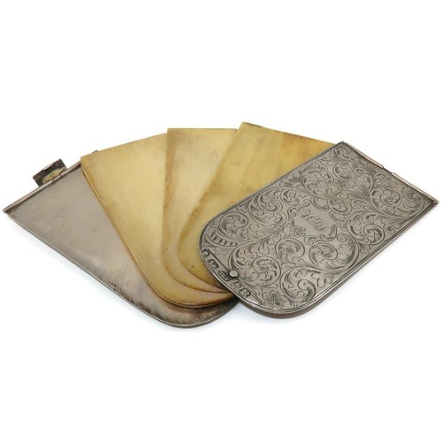Antique Victorian 1840 Taylor & Perry Sterling Silver Dance Card Holder, 2 7/8" - Picture 3 of 6