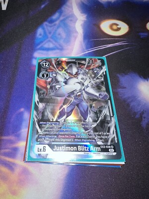 Digimon CCG Singles - Justimon Blitz Arm - EX2-038 SR - Super Rare - LP