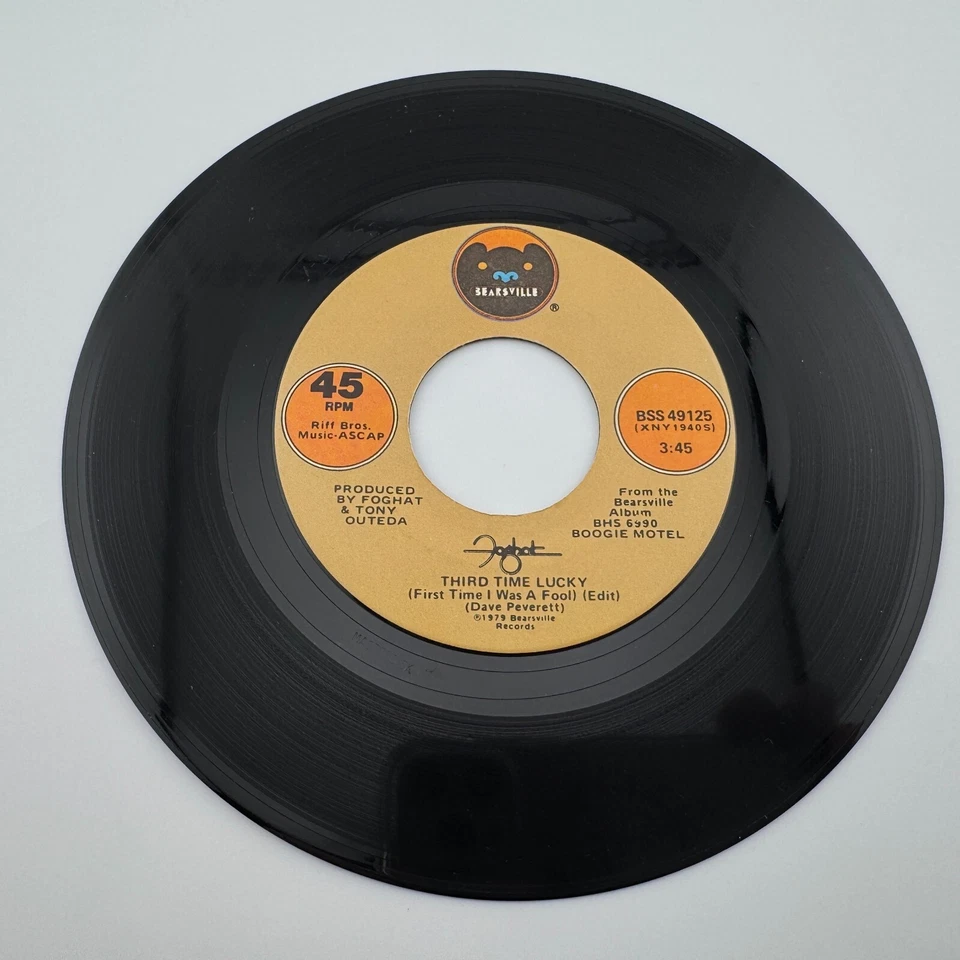 Foghat - Third Time Lucky 1979 45 RPM Record w/Picture Sleeve - Image 3 of 4