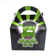 HULK Superhero Personalised Party Box  Gift Treat Lunch Favour Birthday
