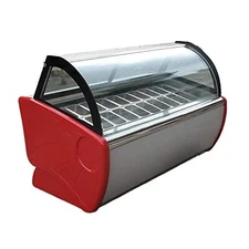 Commercial 18 Pans Gelato Ice Cream Showcase Ice Cream Freezer Anti-Fog Glass