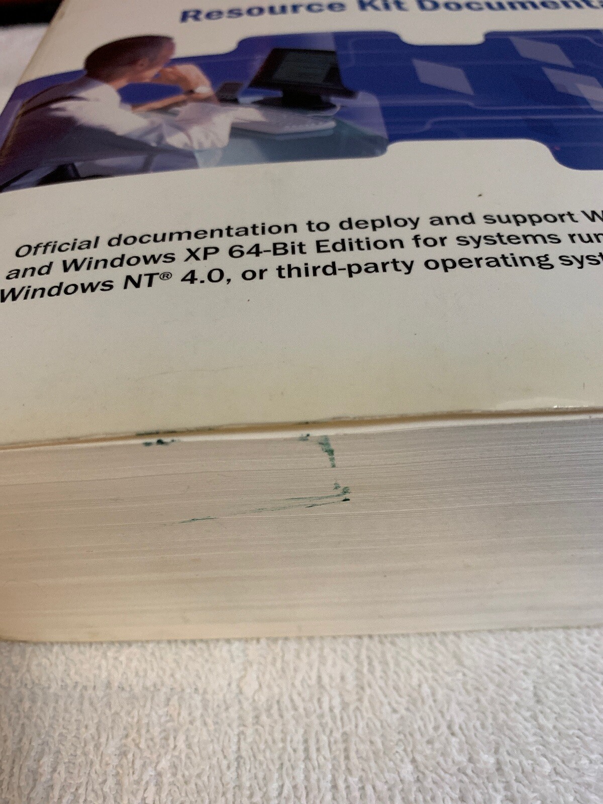 MICROSOFT WINDOWS XP PROFESSIONAL RESOURCE KIT DOCUMENTATION ~ No CD ...