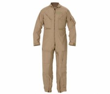 NEW MENS TYPE I CLASS 2 TAN DESERT CWU-27/P FLYERS COVERALLS 44 LONG FLIGHT SUIT