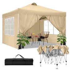 TOOLUCK 10x10 Pop Up Canopy Commercial Instant Gazebo Outdoor Patio Garden Tent