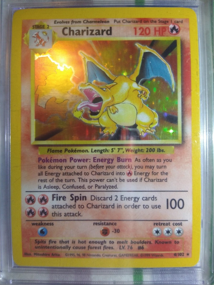 Charizard Holo 4/102 Base Set 1999 Pokemon Card CGC 7 | eBay