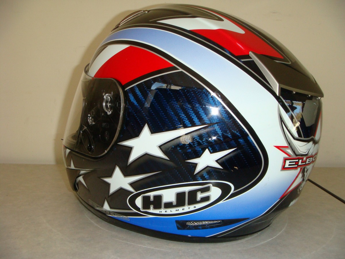 HJC AC-12 Carbon Fiber Elbowz MC2 Blue Ben Spies helmut, Brand New 