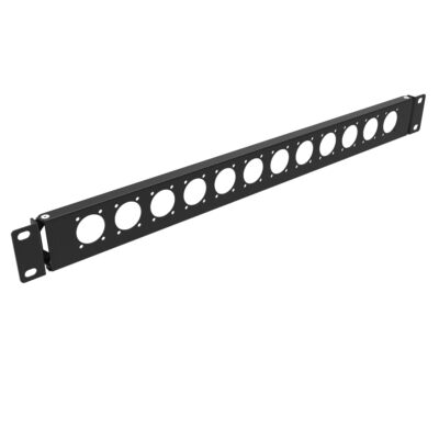 QiaoYoubang 1U Hinged D-Series 12 Connectors Punch-out Component Panel for 19...