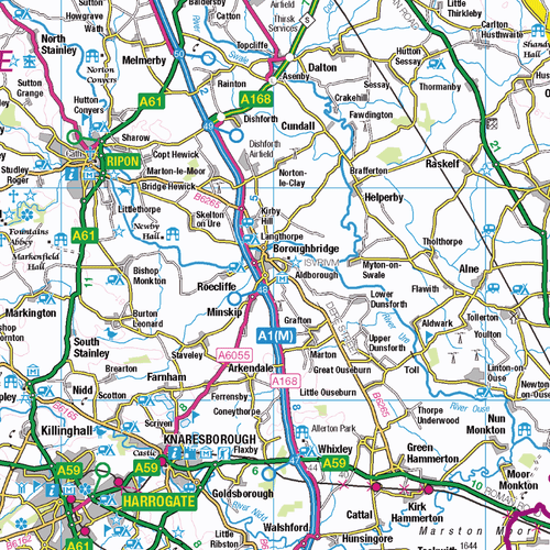 North Yorkshire Ceremonial County Map, County Map of North Yorkshire - Picture 3 of 5