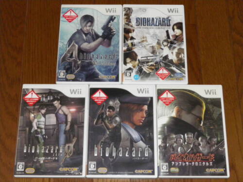 BIOHAZARD 1 0 4 Umbrella & The Darkside Chronicles 5Games Set Wii JP ver. - Picture 1 of 3