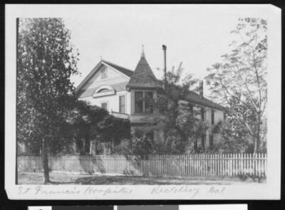 Exterior view of the Saint Francis Hospital in Redding California Old Photo