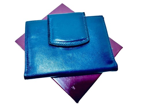 Princess Gardner Vinage Spectrum Navy Full Grain Leather Credit Card Case New - Picture 2 of 11