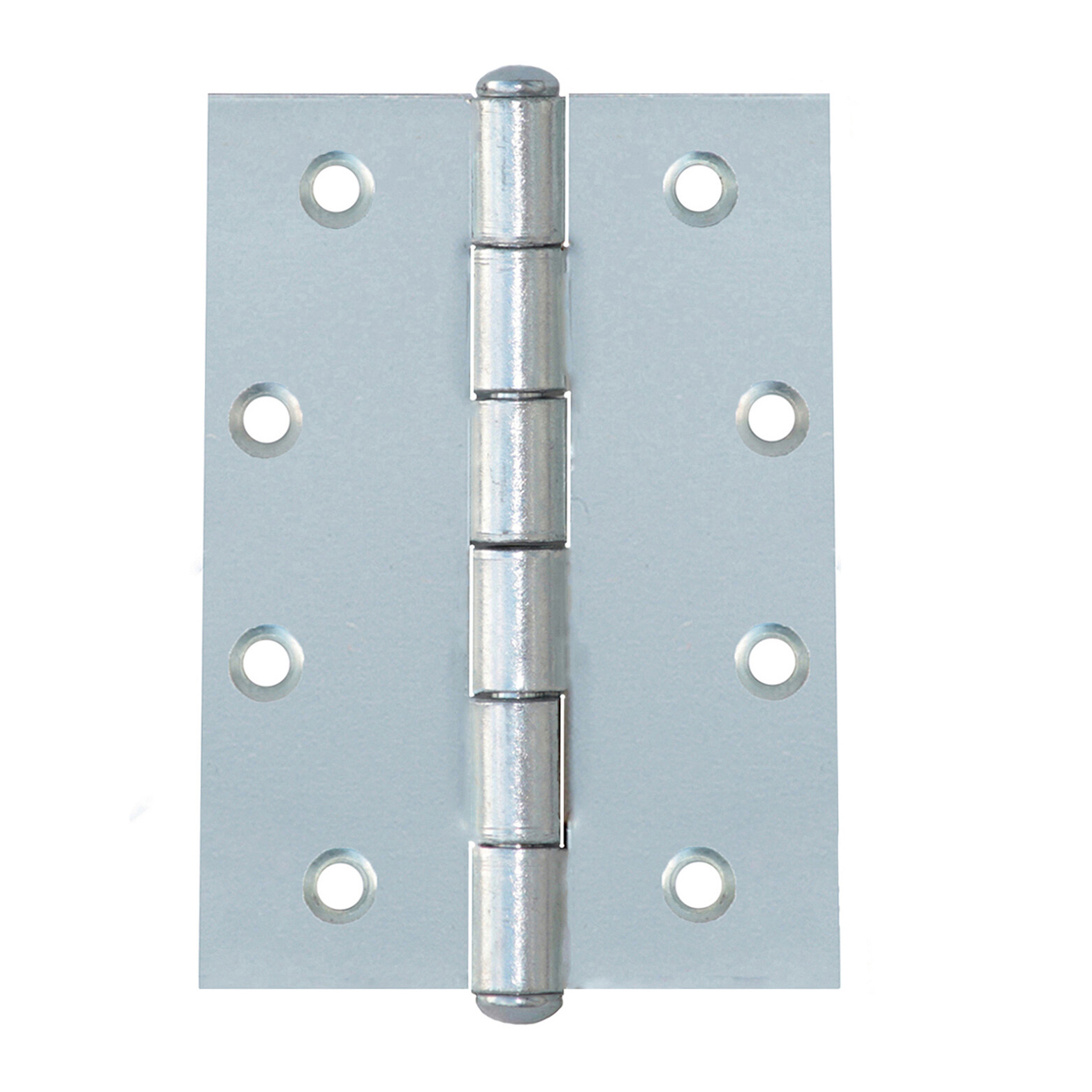 Rolled Hinges 100 x 70 x 2.5 mm Door Hinges Half-Width Silver Galvanized