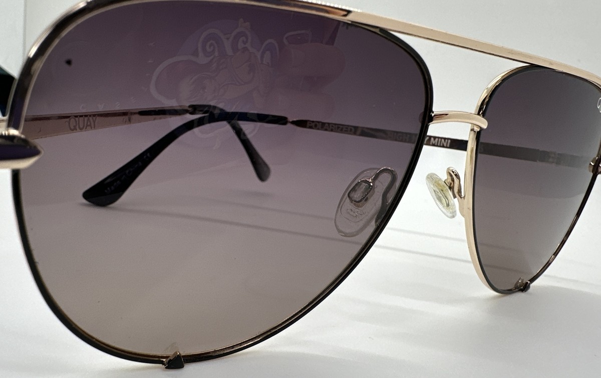 Quay Australia High Key Mini Gold Aviator Brown Lens 