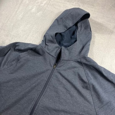 Lululemon Mens Surge Performance Full Zip Hoodie XXL Blue Heathered LM3CNSS