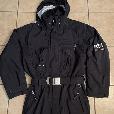 Mens Bogner Ski Suit One Piece Snowsuit Bib Jumpsuit Black USA Vintage 44 L-XL