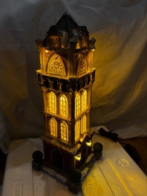 Carole Towne Wendy's Clock Tower #1293623 LED Lighted w/Box SHIPS FAST