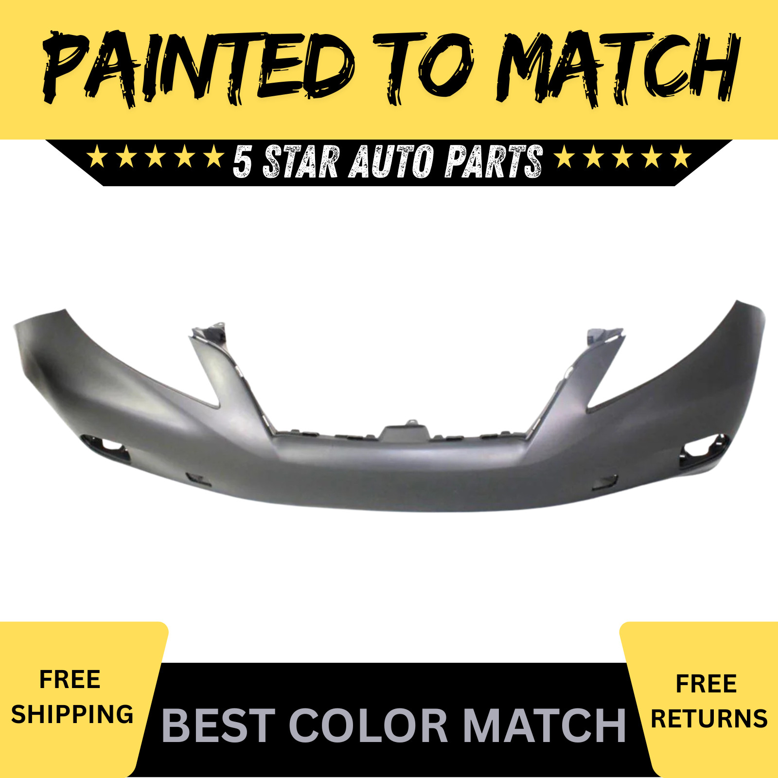 Painted For 2010-2012 Lexus RX350 w/o Snsrs w/o HL Wash Front Bumper