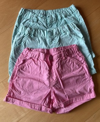 Dopodopo Girls 3 Shorts Türkis und pink, Gr. 128 / 7-8 Jahre, 1xneu, 2xgebraucht