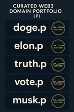 Web3 Portfolio (.p) – Doge.p, Elon.p, Truth.p, Vote.p, Musk.p – Collector Bundle