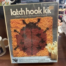 VALIANT Giant Ladybug 1980 Latch Hook Kit 9637 12" x 12" Rug/Wall Hanging VTG
